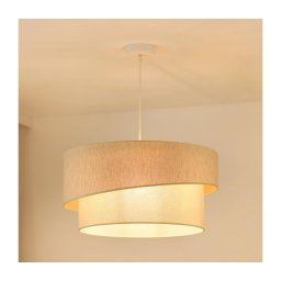 Brilagi - Candeeiro suspenso SHINE 1xE27/15W/230V diâmetro 50 cm creme