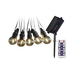 Cadeia Solar LED 10xLED/0,5W/4,5V 12m 3000K IP44 c/ comando