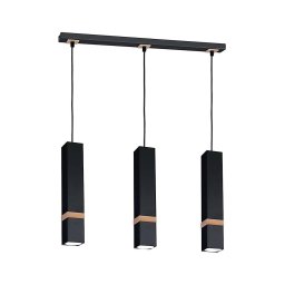 Candelabro num fio VIDAR 3xGU10/25W/230V preto antigo