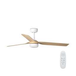 FARO 33816-20 - Ventilador de teto LED PUNT LED/18W/230V Wi-Fi bege/branco + DO