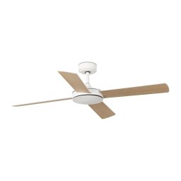 FARO 33350DC - Ventoinha de teto MALLORCA L branco/castanho + comando