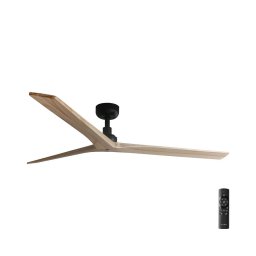 FARO 34282 -Ventoinha de teto KLIM L pinho/preto diâmetro 150 cm+ comando