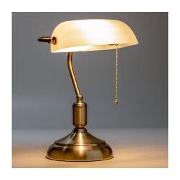 Brilagi - Lâmpada de mesa BANK OFFICE 1xE27/60W/230V latão/branco