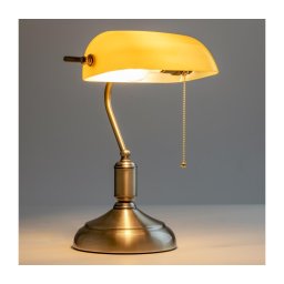 Brilagi - Lâmpada de mesa BANK OFFICE 1xE27/60W/230V latão/laranja