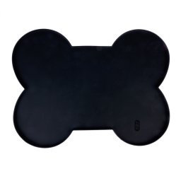 Base para tigelas TIAKI em forma de osso, preto 51x 38x 1cm cão