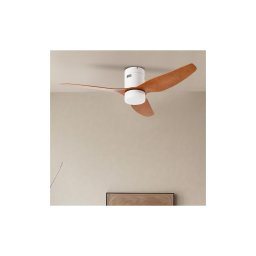 ZEVENTI - Ventilador de teto LED PADUA LED/18W/230V Wi-Fi Tuya branco/castanho + comando remoto