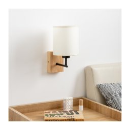 BRILAGI - Lâmpada de parede NUBILA WOOD 1xE27/25W/230V carvalho/preto/cru