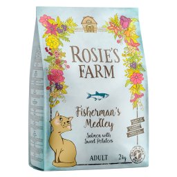 5x2kg Adult salmão Rosie's Farm ração gatos