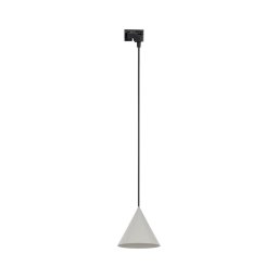 Candeeiro suspenso para sistema de carril CONO 1xE27/15W/230V preto/cinzento