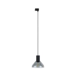 Candeeiro suspenso para sistema de carril trifásico NEO 1xE27/15W/230V preto/fumado preto