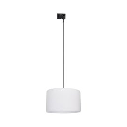 Candelabro suspenso para sistema de carril TRACER 1xE27/15W/230V diâmetro 38 cm preto/branco