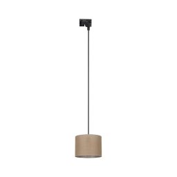Candelabro suspenso para sistema de carril TRACER 1xE27/15W/230V diâmetro 20 cm preto/castanho