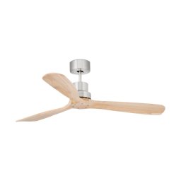 FARO 33373DC - Ventilador de teto LANTAU madeira/cromado fosco Ø132 cm + DO