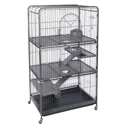 TIAKI Villa Gaiola para pequenos animais gaiola principal + unidade adicional 79x52x42,5cm