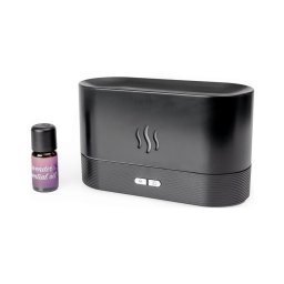 Difusor ultrassônico LED RGB 180ml com umidificador e luz, preto