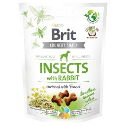 3x200g Brit Care Crunchy Cracker snacks para cães com insectos, coelho e funcho