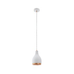 Eglo 96871 - Luz pendente COCNO 1xE27/60W/230V branco