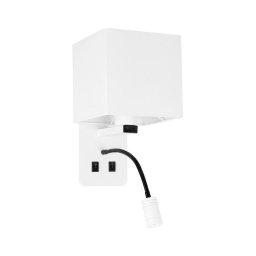 Iluminação de parede LED MAGNUM 1xE27/40W/230V + LED/3W branca