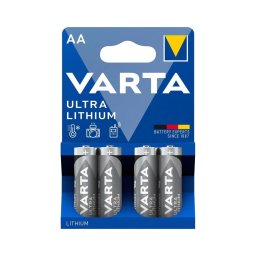 Varta 6106301404 - 4 pçs Célula de lítio ULTRA AA 1,5V