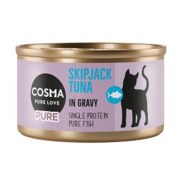 6x80g atum gaiado Cosma Pure comida húmida para gatos