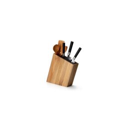 Continenta C4151 - Suporte para facas com inserção flexível e compartimento 31x8x24,5 cm carvalho