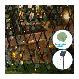 Aigostar - Decoração solar LED 148xLED/2x1,2m IP65 branco quente eucalipto