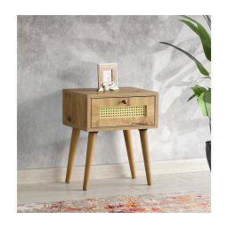 Mesa de cabeceira EUROMOS 50x40 cm castanho