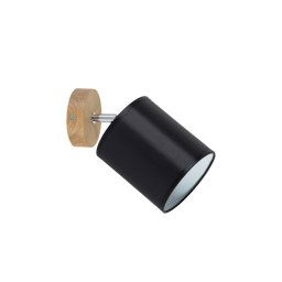 Spot-Light 56746174 - Foco de parede APRILLIA 1xE27/25W/230V carvalho preto