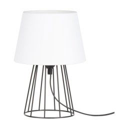 Spot-Light 7662104 - Lâmpada de mesa MANGOO 1xE27/40W/230V branco/preto