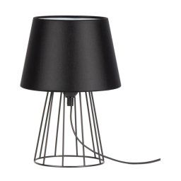 Spot-Light 7661104 - Lâmpada de mesa MANGOO 1xE27/40W/230V preta