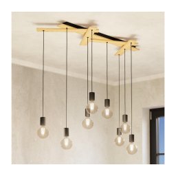 Eglo 43641 - Candelabro suspenso MONMOUNT 9xE27/40W/230V