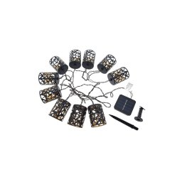 Cadeia Solar LED 10xE12/3,65m IP44 branco quente