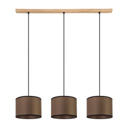 Spot-Light 1037400811551 - Lustre suspenso com cabo BENITA 3xE27/40W/230V carvalho