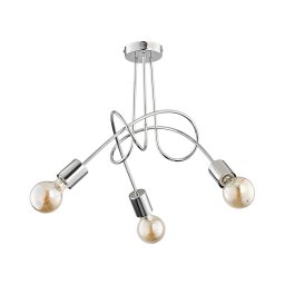 Candeeiro integrado TANGO 3xE27/15W/230V cromado