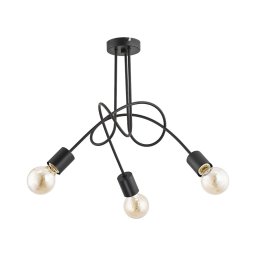 Candeeiro integrado TANGO 3xE27/15W/230V preto