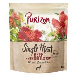 4x1kg vaca com flores de hibisco Single Meat Purizon ração cães