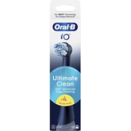 Oral-B iO Ultimate Clean Recarga Escova de Dentes Preto 4 unidades
