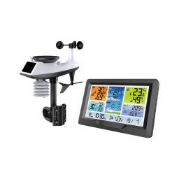 Solight TE90 - Estação meteorológica profissional com LCD colorido e alarme 3xAA