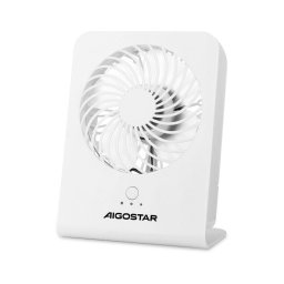 Aigostar - Ventilador de mesa 5W/5V branco