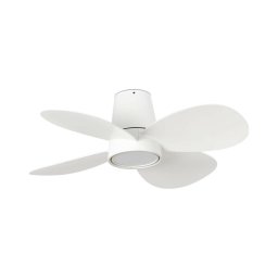 FARO 34315 - Ventoinha de teto LED com regulação KLOVER S LED/20W/230V branco diâmetro 80 cm + CR