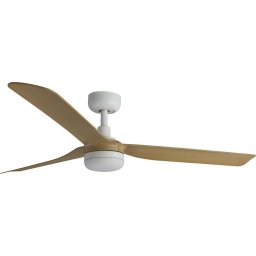FARO 33816WT-20 - Ventoinha LED regulável PUNT M LED/18W/230V castanho/branco diâmetro 132 cm WT+ CR