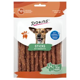 105g Snacks veganos com rosa mosqueta da Dokas para cães