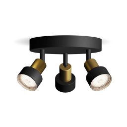 Philips - Foco CONDUIT 3xGU10/5W/230V preto/latão