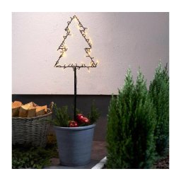 Eglo 411176 - Decoração de Natal LED para exterior SPIKY LED/3xAA IP44, árvore