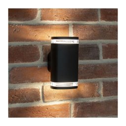 Kanlux 38886 - Iluminação de parede exterior ZEVI 2xGU10/10W/230V IP54 preto