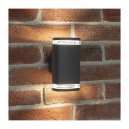 Kanlux 38887 - Iluminação de parede exterior ZEVI 2xGU10/10W/230V IP54 antracite