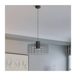Eglo 43628 - Candelabro suspenso MILLIGAN 1xE27/40W/230V d. 48 cm preto