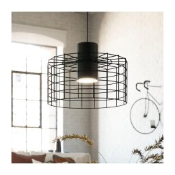 Eglo 43627 - Candelabro suspenso MILLIGAN 1xE27/40W/230V d. 38 cm preto
