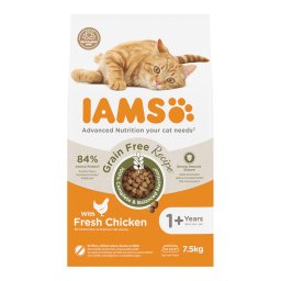2x7,5kg Advanced Nutrition Grain Free com frango IAMS ração para gato