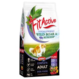 2x12kg javali e roseira brava Pure Hypoallergenic FitActive ração para cães